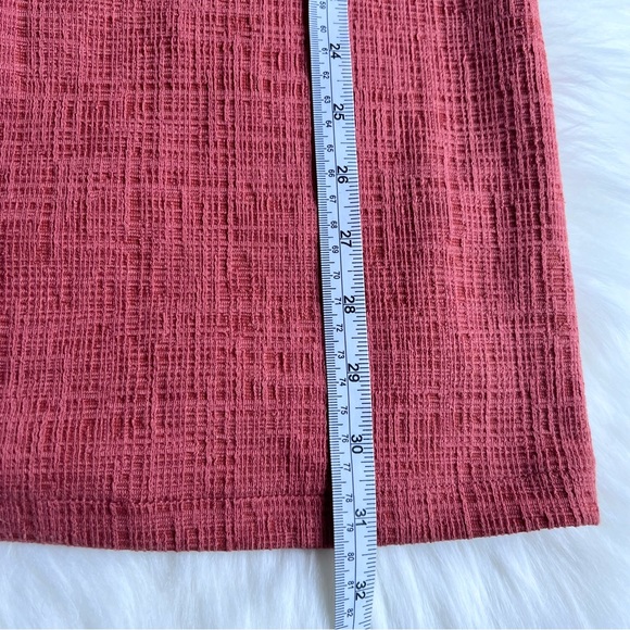 Madewell Eloise Off the Shoulder Mini Dress Flutter Sleeve Rust Textured Sz M - Picture 9 of 16